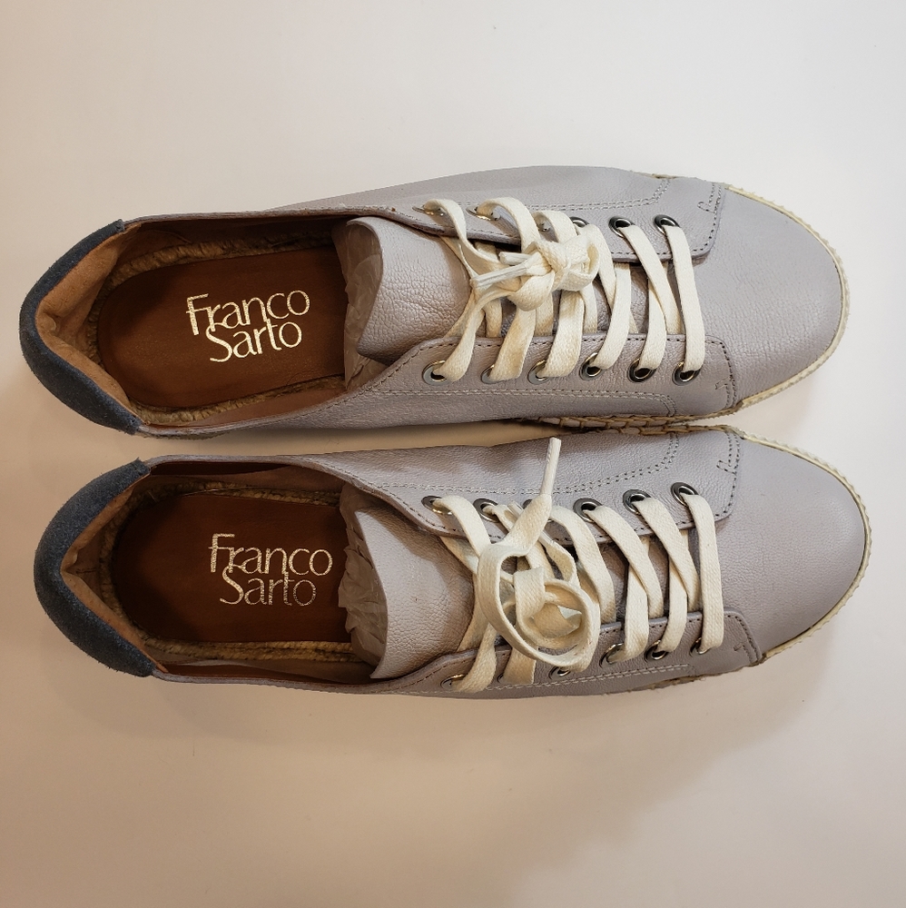 Women's Franco Sarto Leather Sneakers Size US 8 - Picture 3 of 9